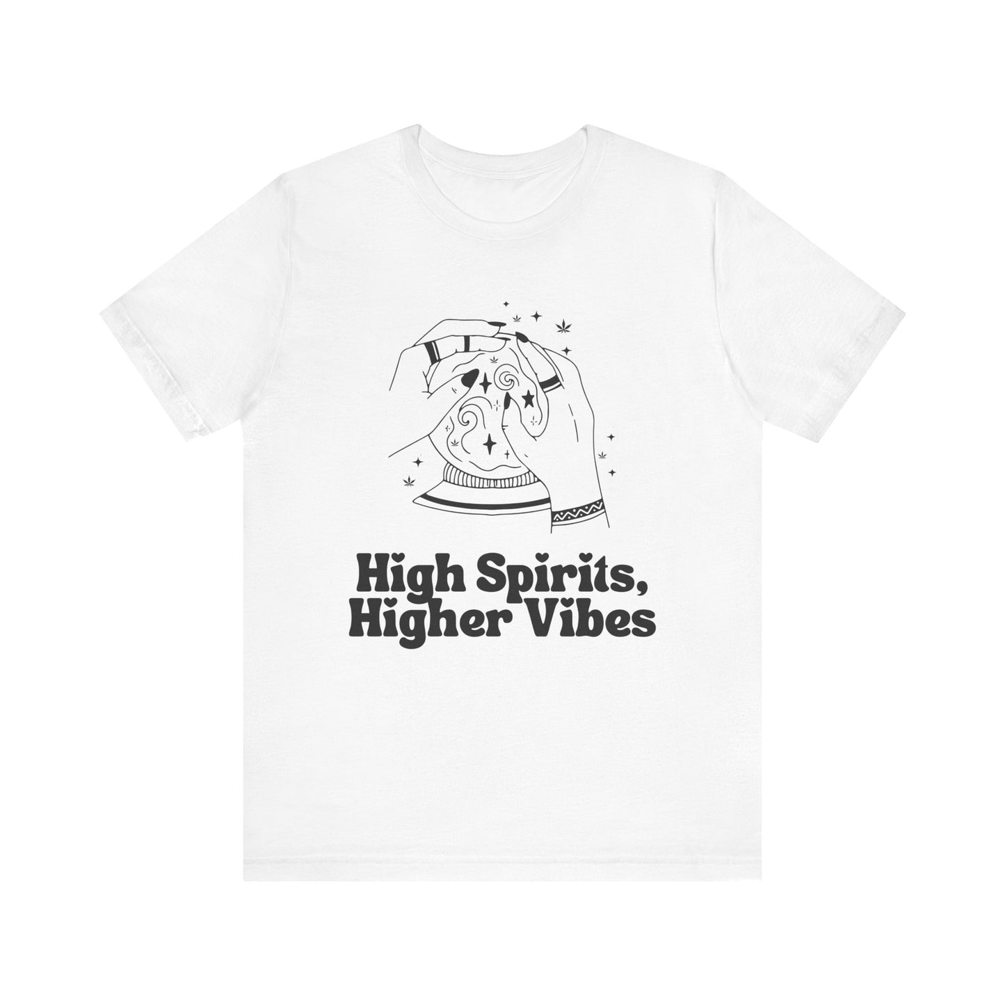 "High Spirits, Higher Vibes" Unisex Triblend Tee for Stoners & Budtenders