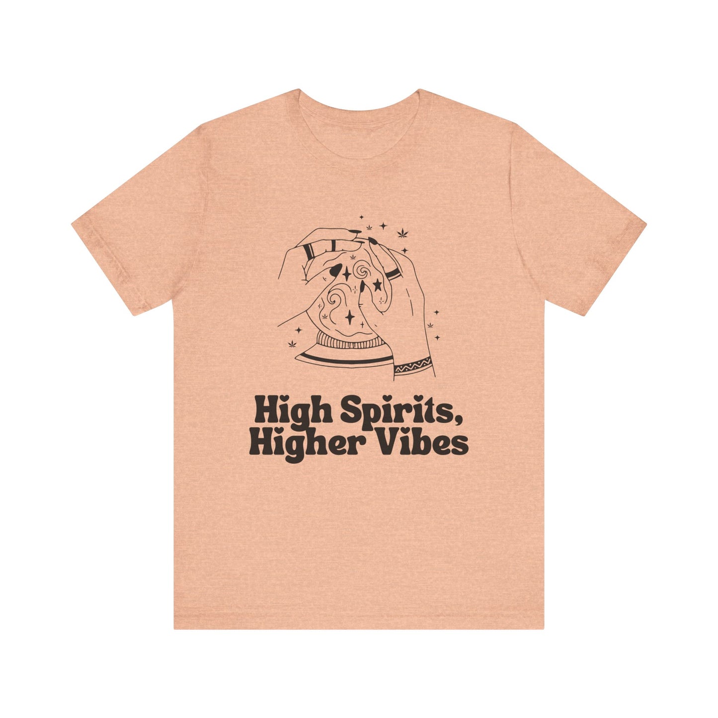 "High Spirits, Higher Vibes" Unisex Triblend Tee for Stoners & Budtenders