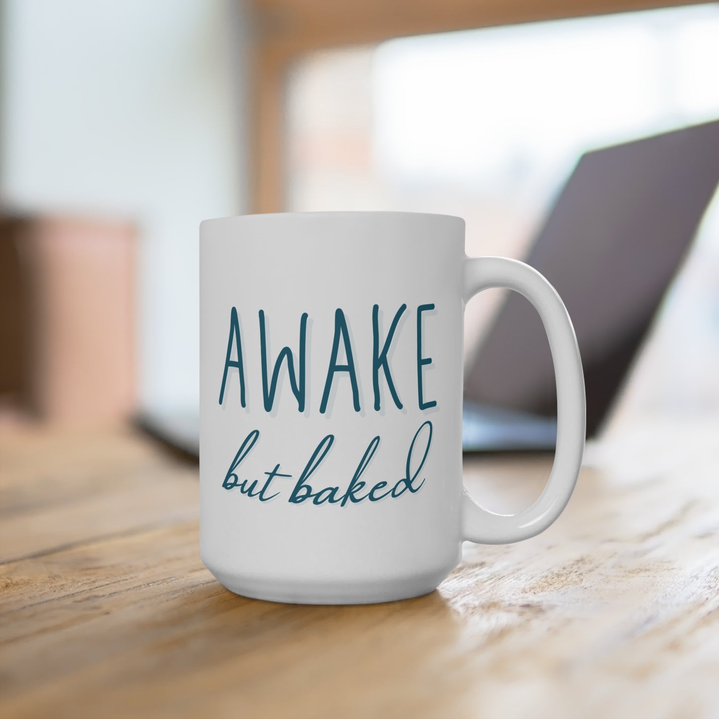 Awake But Baked Ceramic Mug for Stoners & Budtenders